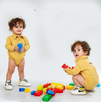 بادی مجلسی کتان سایز ۱ تا۳ رنگ خردلی