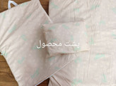 ست مسافرتی ۳ تکه نوزاد طرح خرس کریسمسی آبی (تشک، لحاف و بالش) | سیسمونی نوزادی شادی