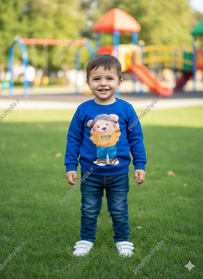 بلوز تک توکرک سایز ۳۵ رنگ ابی